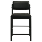 Kehoe Black Upholstered Counter Height Chair, Set of 2 from Coaster - Luna Furniture