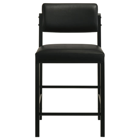 Kehoe Black Upholstered Counter Height Chair, Set of 2 from Coaster - Luna Furniture