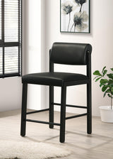 Kehoe Black Upholstered Counter Height Chair, Set of 2 from Coaster - Luna Furniture