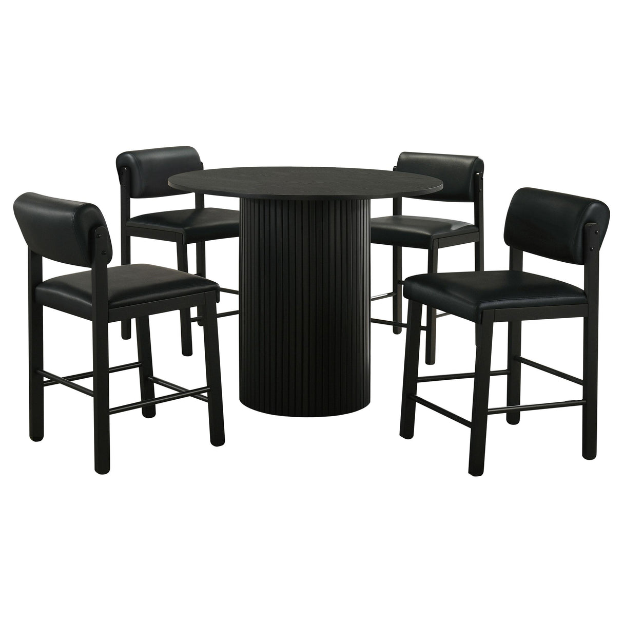 Kehoe Black Upholstered Counter Height Chair, Set of 2 from Coaster - Luna Furniture