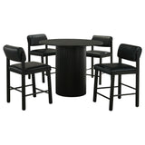Kehoe Black Upholstered Counter Height Chair, Set of 2 from Coaster - Luna Furniture