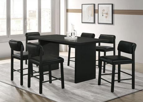 Kehoe Black Upholstered Counter Height Chair, Set of 2 from Coaster - Luna Furniture