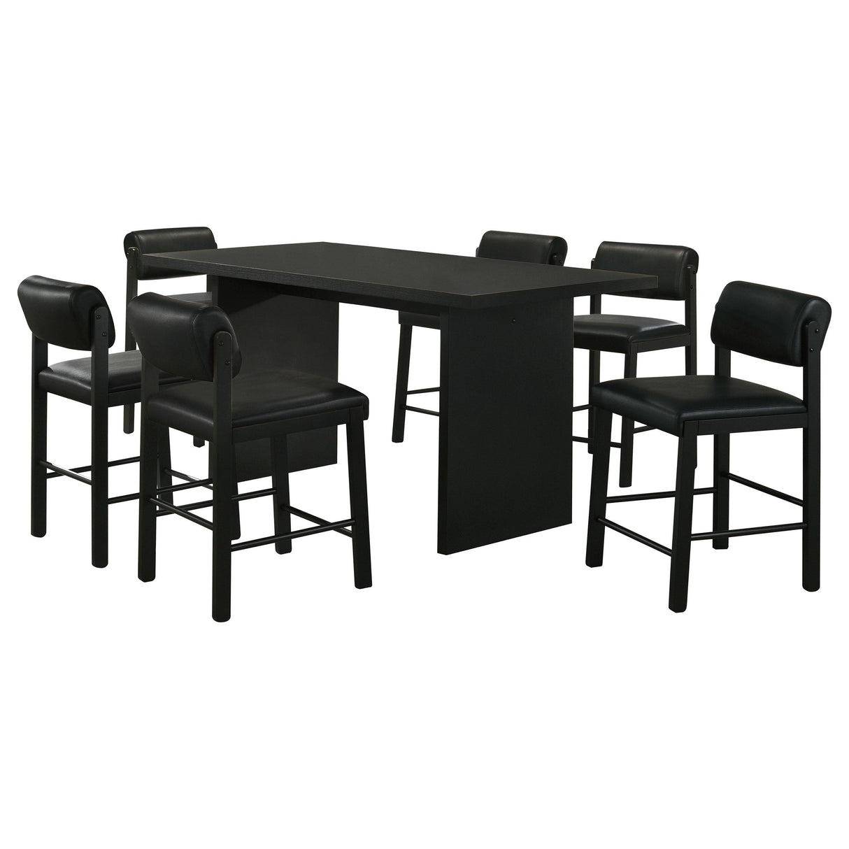 Kehoe Black Upholstered Counter Height Chair, Set of 2 from Coaster - Luna Furniture