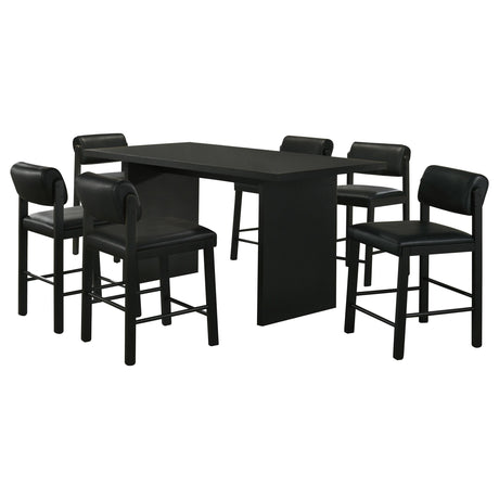 Kehoe Black Upholstered Counter Height Chair, Set of 2 from Coaster - Luna Furniture