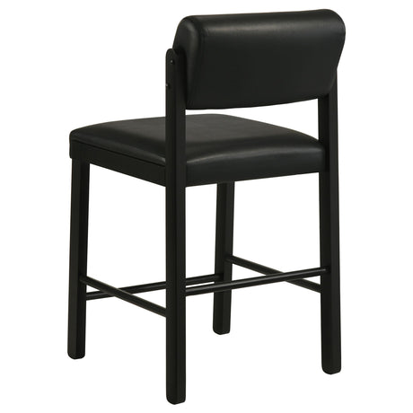 Kehoe Black Upholstered Counter Height Chair, Set of 2 from Coaster - Luna Furniture