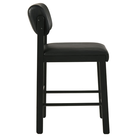 Kehoe Black Upholstered Counter Height Chair, Set of 2 from Coaster - Luna Furniture