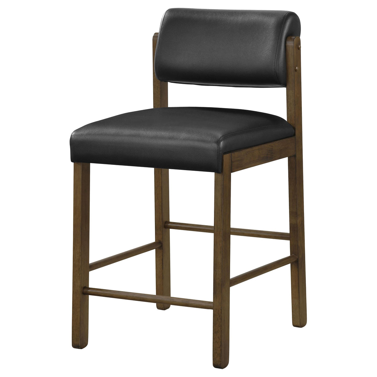 Kehoe Walnut / Black Upholstered Counter Height Chair, Set of 2 from Coaster - Luna Furniture