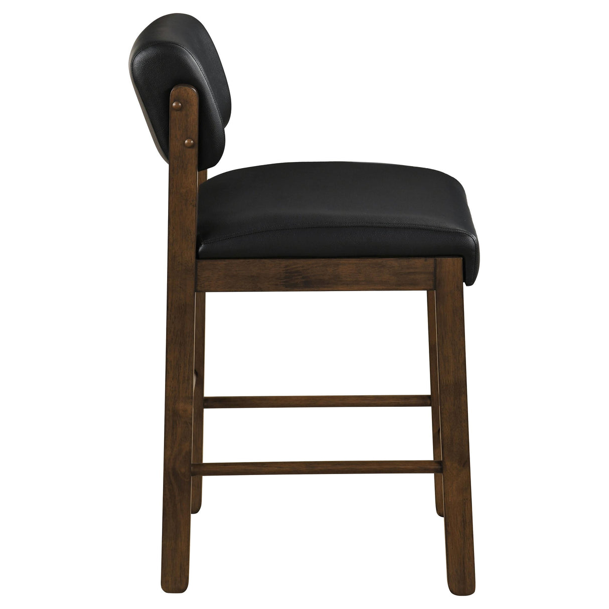 Kehoe Walnut / Black Upholstered Counter Height Chair, Set of 2 from Coaster - Luna Furniture