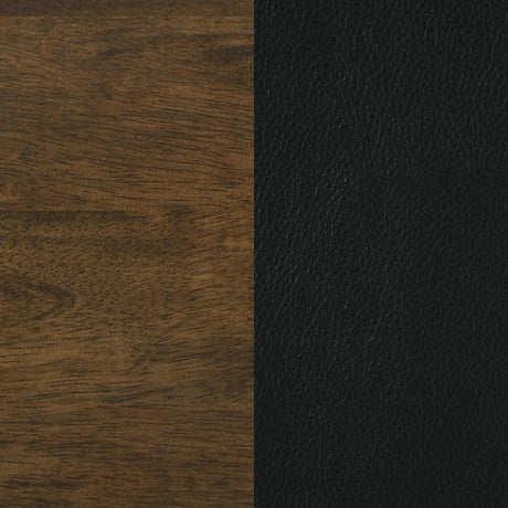 Kehoe Walnut / Black Upholstered Counter Height Chair, Set of 2 from Coaster - Luna Furniture
