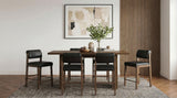 Kehoe Walnut / Black Upholstered Counter Height Chair, Set of 2 from Coaster - Luna Furniture