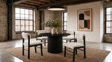 Hamlyn Black / Cream 5-Piece Round Wood Dining Set from Coaster - Luna Furniture