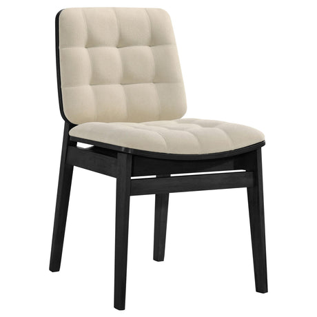 Hamlyn Black / Cream 5-Piece Round Wood Dining Set from Coaster - Luna Furniture