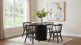 Hamlyn Black 5-Piece Round Wood Dining Set from Coaster - Luna Furniture