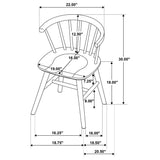 Hamlyn Black 5-Piece Round Wood Dining Set from Coaster - Luna Furniture