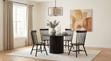 Hamlyn Black 5-Piece Round Wood Dining Set from Coaster - Luna Furniture