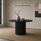 Hamlyn Black 43-inch Round Wood Dining Room Table from Coaster - Luna Furniture