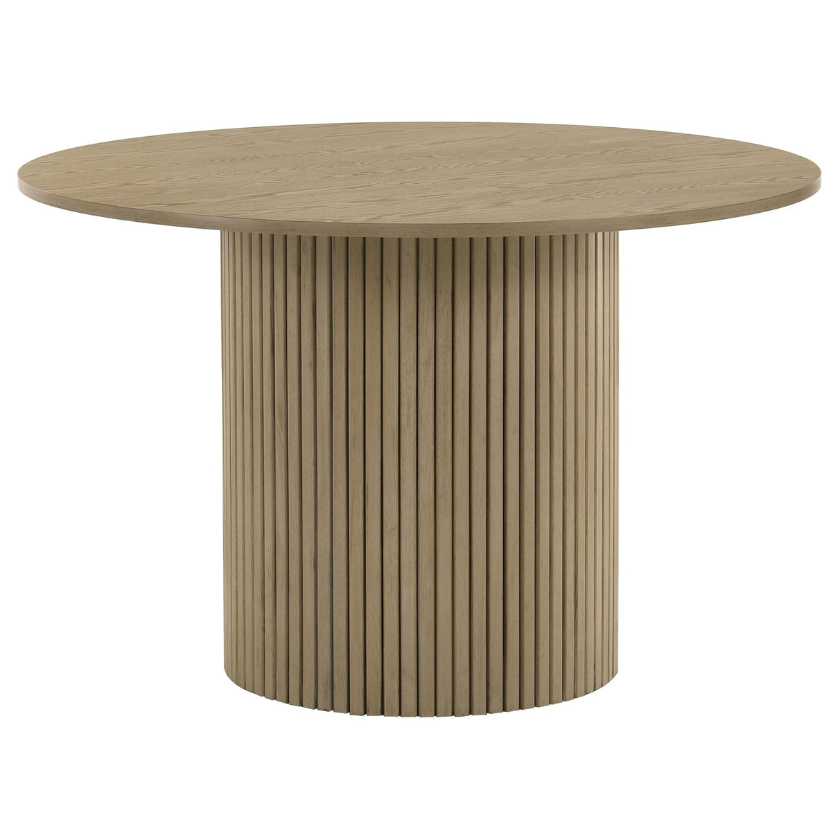 Hamlyn Cream and Natural Oak 5-Piece Round Wood Dining Set from Coaster - Luna Furniture