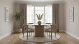 Hamlyn Natural Oak 43-inch Round Wood Dining Room Table from Coaster - Luna Furniture