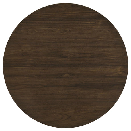 Hamlyn Walnut / Wheat 5-Piece Round Wood Dining Set from Coaster - Luna Furniture