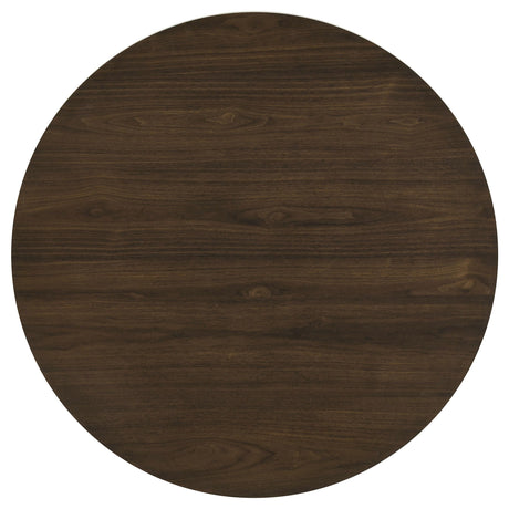 Hamlyn Walnut / Cream 5-Piece Round Wood Dining Set from Coaster - Luna Furniture