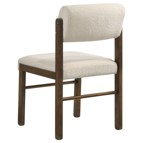 Hamlyn Walnut / Cream 5-Piece Round Wood Dining Set from Coaster - Luna Furniture