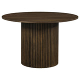 Hamlyn Walnut / Black 5-Piece Round Wood Dining Set from Coaster - Luna Furniture