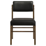 Hamlyn Walnut / Black 5-Piece Round Wood Dining Set from Coaster - Luna Furniture