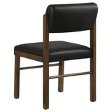 Hamlyn Walnut / Black 5-Piece Round Wood Dining Set from Coaster - Luna Furniture