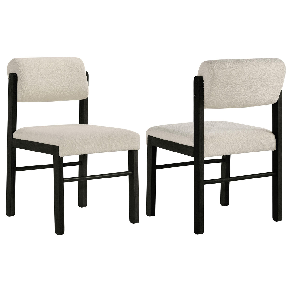 Kehoe Black / Cream Upholstered Dining Side Chair, Set of 2 from Coaster - Luna Furniture