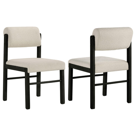 Kehoe Black / Cream Upholstered Dining Side Chair, Set of 2 from Coaster - Luna Furniture