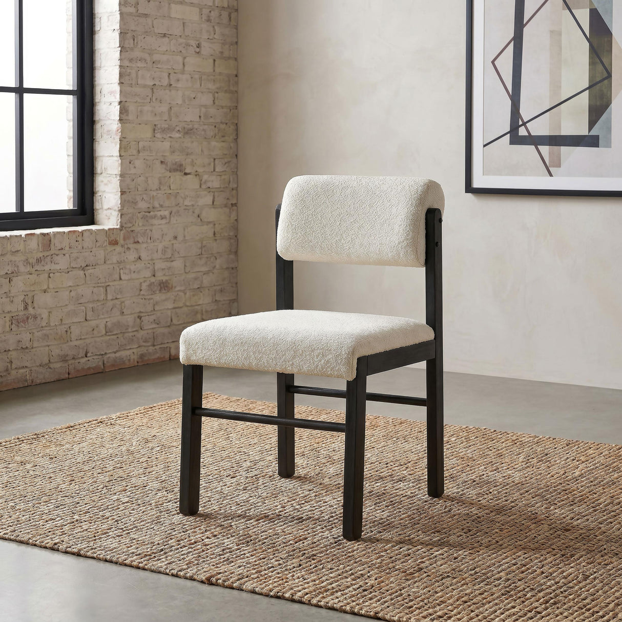 Kehoe Black / Cream Upholstered Dining Side Chair, Set of 2 from Coaster - Luna Furniture