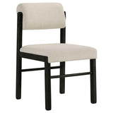 Kehoe Black / Cream Upholstered Dining Side Chair, Set of 2 from Coaster - Luna Furniture