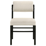 Kehoe Black / Cream Upholstered Dining Side Chair, Set of 2 from Coaster - Luna Furniture