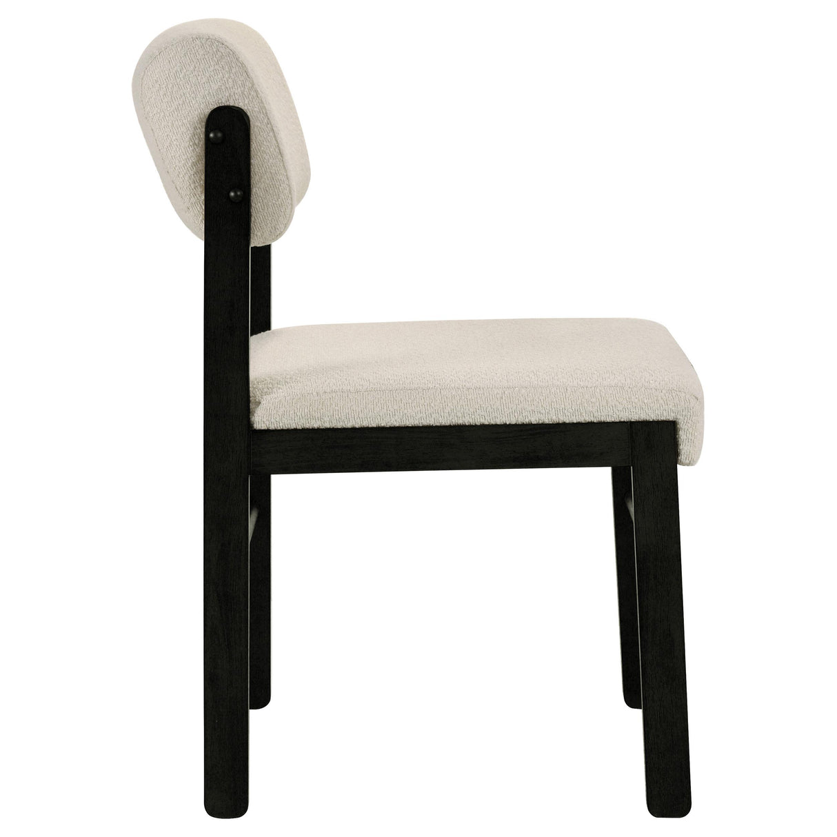 Kehoe Black / Cream Upholstered Dining Side Chair, Set of 2 from Coaster - Luna Furniture