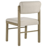 Kehoe Cream/Natural Oak Upholstered Dining Side Chair, Set of 2 from Coaster - Luna Furniture