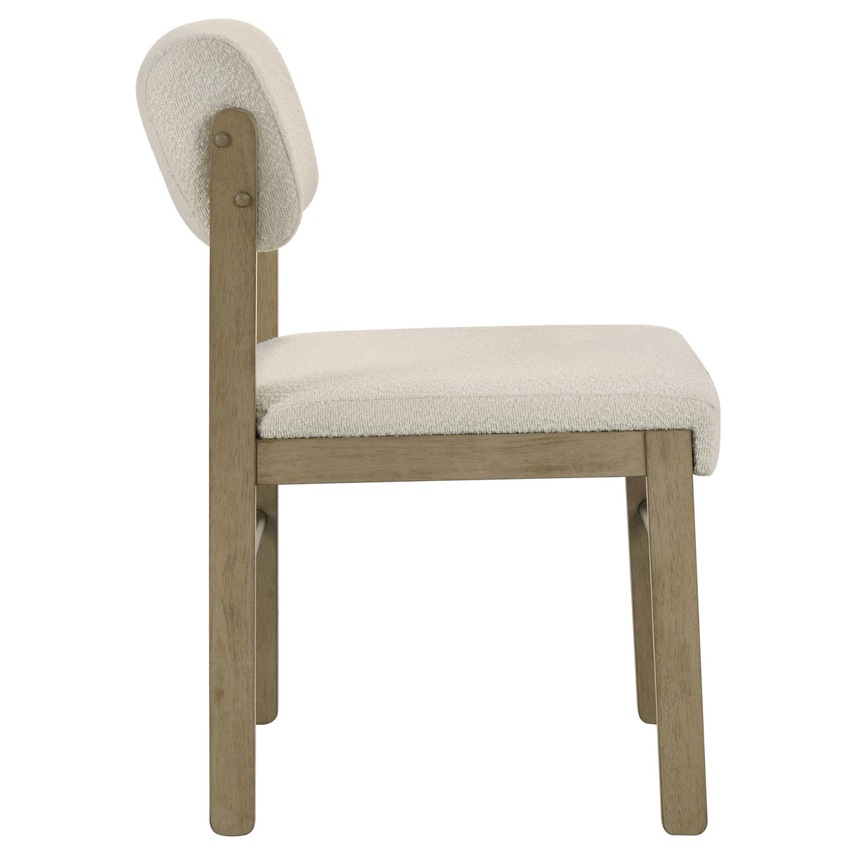 Kehoe Cream/Natural Oak Upholstered Dining Side Chair, Set of 2 from Coaster - Luna Furniture