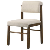 Kehoe Walnut/Cream Upholstered Dining Side Chair, Set of 2 from Coaster - Luna Furniture