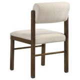 Kehoe Walnut/Cream Upholstered Dining Side Chair, Set of 2 from Coaster - Luna Furniture
