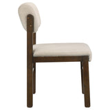 Kehoe Walnut/Cream Upholstered Dining Side Chair, Set of 2 from Coaster - Luna Furniture