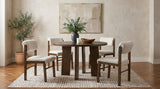 Kehoe Walnut/Cream Upholstered Dining Side Chair, Set of 2 from Coaster - Luna Furniture