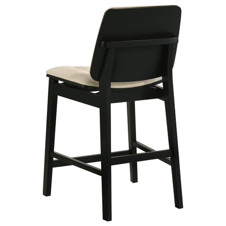 Hamlyn Black / Cream 5-piece Round Wood Counter Height Dining Set Cream and from Coaster - Luna Furniture