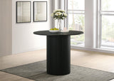 Hamlyn Black 43-inch Round Wood Counter Height Dining Table from Coaster - Luna Furniture