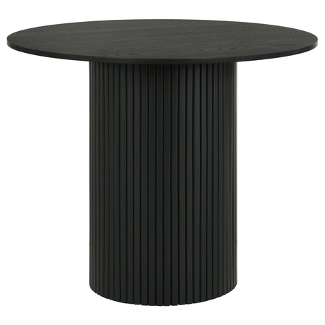 Hamlyn Black 43-inch Round Wood Counter Height Dining Table from Coaster - Luna Furniture