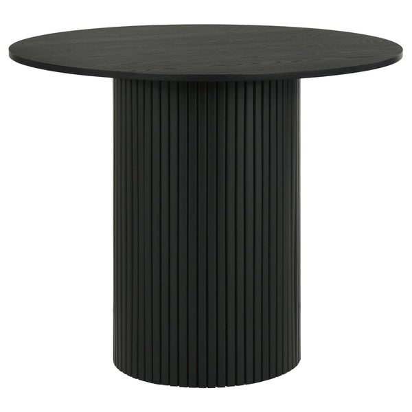 Hamlyn Black 43-inch Round Wood Counter Height Dining Table