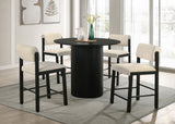 Hamlyn Black 43-inch Round Wood Counter Height Dining Table from Coaster - Luna Furniture