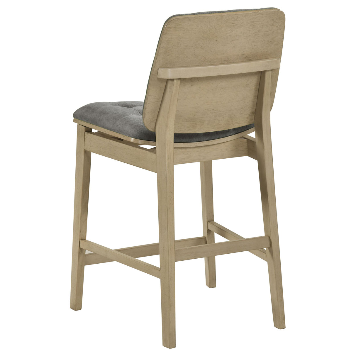 Hamlyn Gray and Natural Oak 5-Piece Round Wood Counter Height Dining Set from Coaster - Luna Furniture