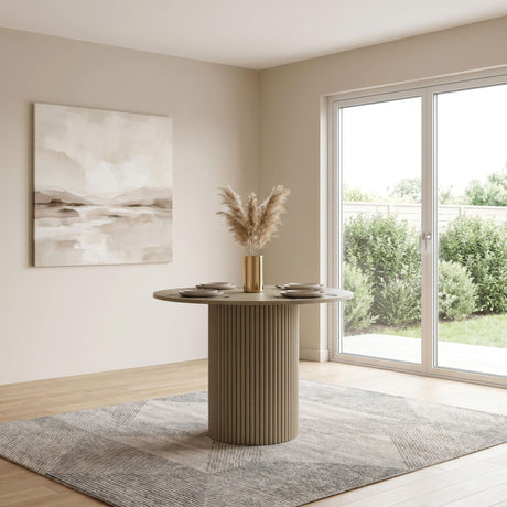 Hamlyn Natural Oak 43-inch Round Wood Counter Height Dining Table from Coaster - Luna Furniture