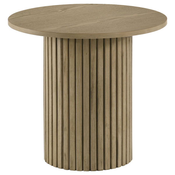 Hamlyn Natural Oak 43-inch Round Wood Counter Height Dining Table