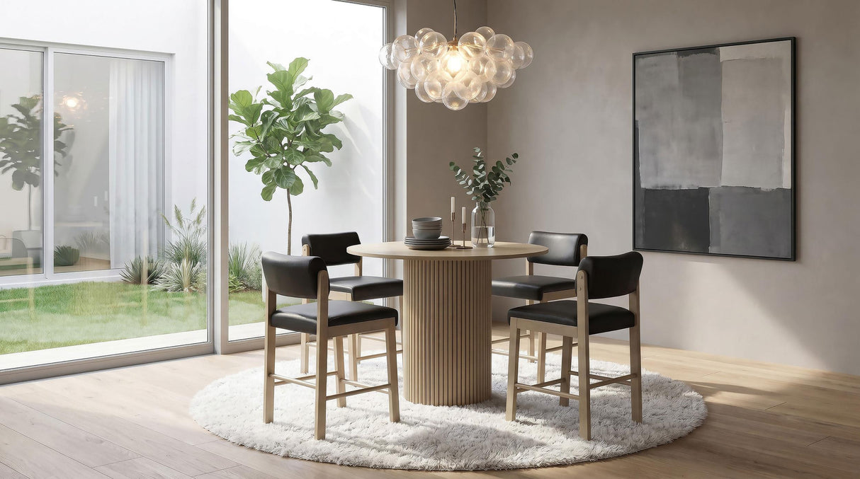 Hamlyn Natural Oak 43-inch Round Wood Counter Height Dining Table
