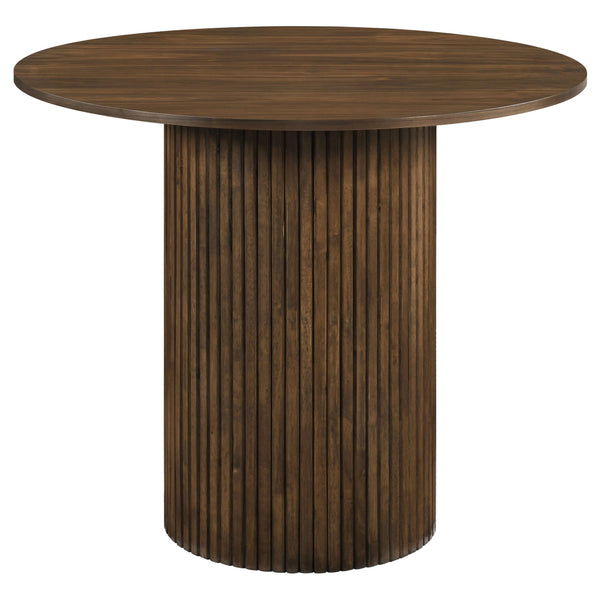 Hamlyn Walnut 43-inch Round Wood Counter Height Dining Table